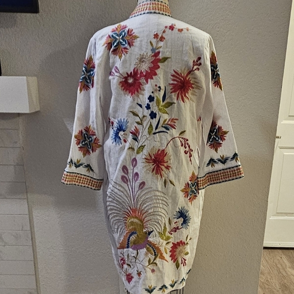 Johnny Was Julie Linen Kimono Coat - Picture 4 of 12